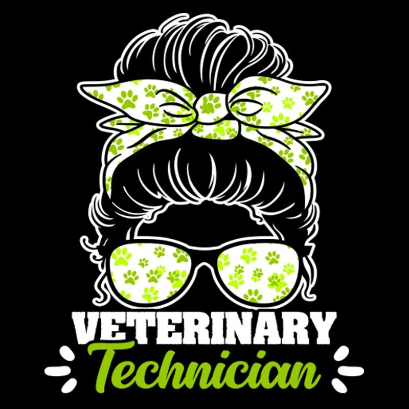 Technicien vétérinaire Messy Bun
