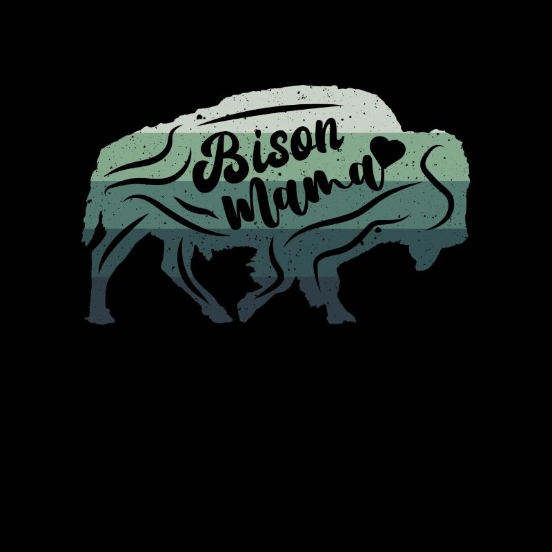 Rétro Bison Maman Vache Bison Buffle Buffle d’eau