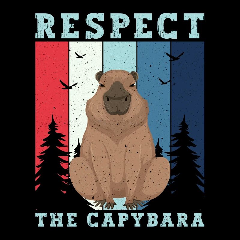Retro Respect the Capybara - Capybara Fans