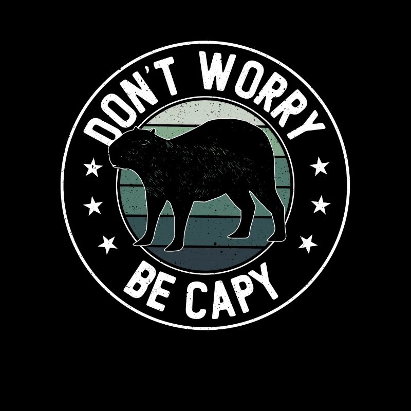 Retro Don't Worry Be Capy - Capybaras Capybara