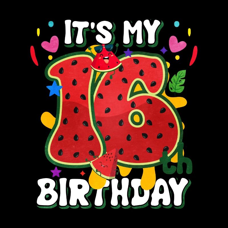16. Geburtstag Wassermelone Sommer Geschenk