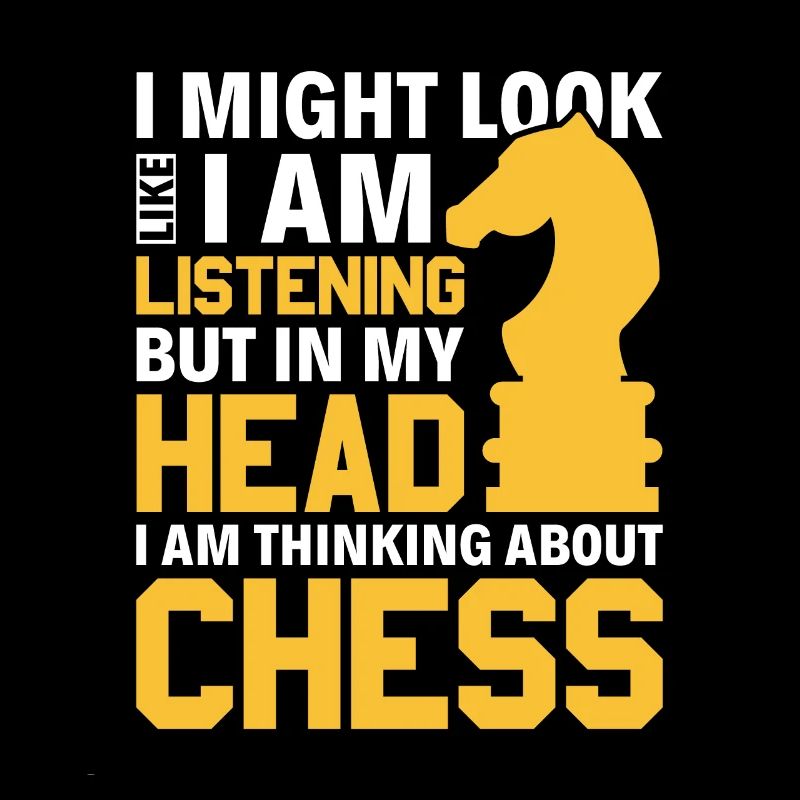 Il suffit de penser aux échecs - Knight Chess Piece Knight