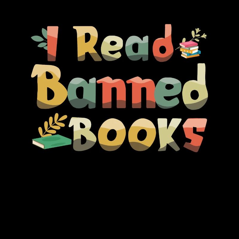 Ich lese verbotenes Buch Vintage Lover Reader Lesen