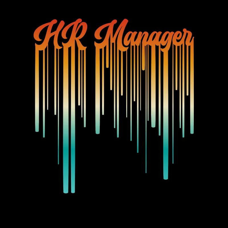 Retro HR Manager Rainbow Text - HR Management