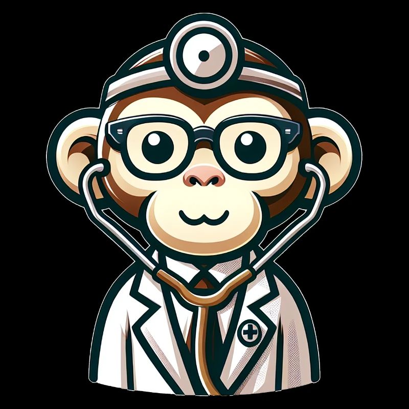 Médecin singe mignon