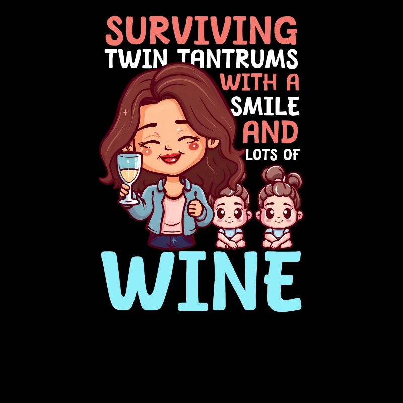 Zwillingsmutter überlebt mit Lächeln und Wein