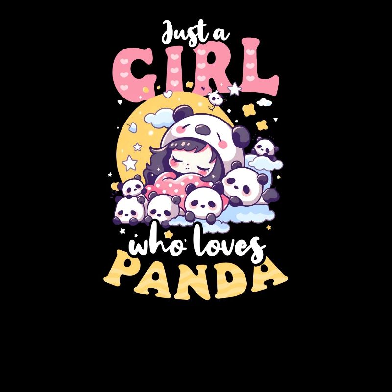 Panda-Mädchen liebt Pandas