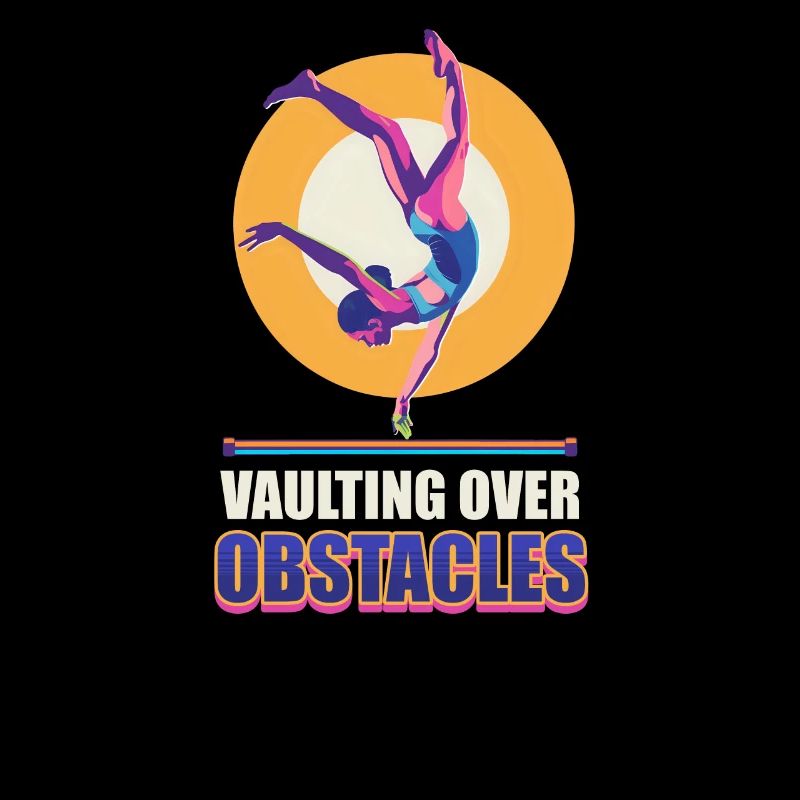 Gymnastics Vaulting Over Obstacles