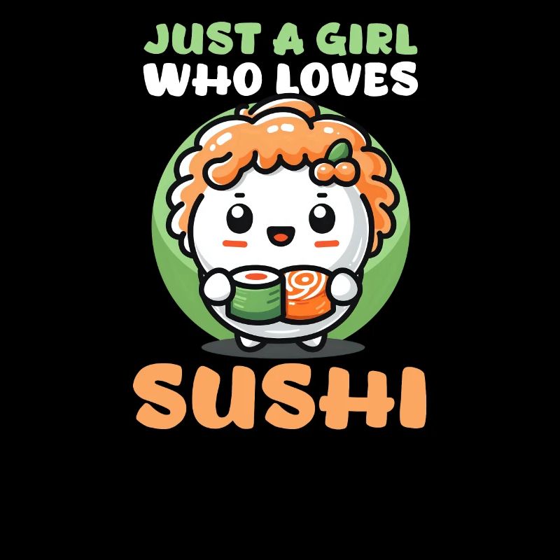 Sushi Roll Nur ein Mädchen, das Sushi liebt