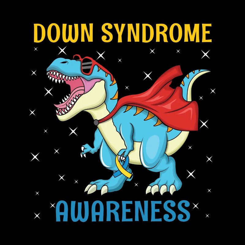 Dinosaurier Superheld Down Syndrom Bewusstsein