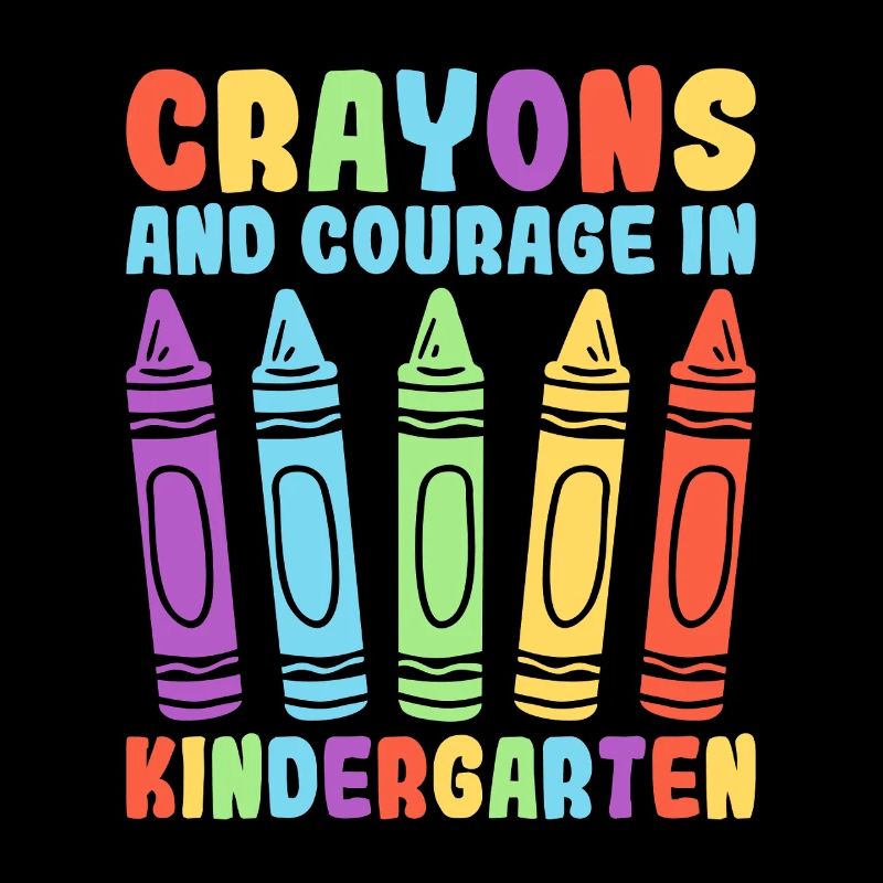 Crayons de couleur et courage chez l’enseignant de l’école maternelle