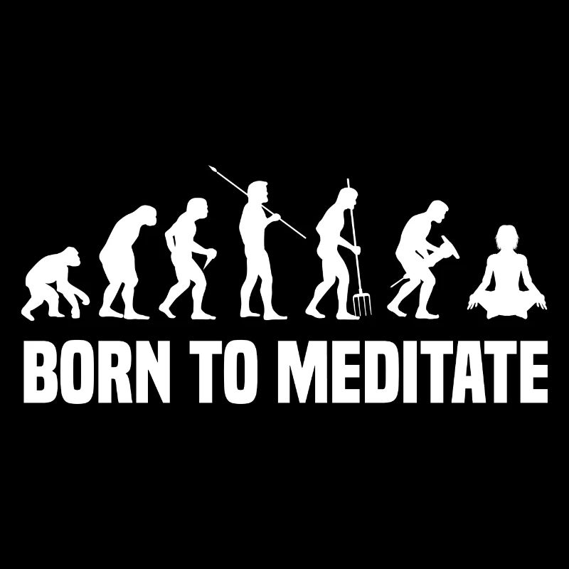 Evolution Graphic Meditating Meditation Yin Yang Z