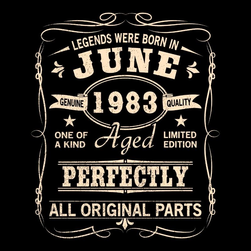Vintage Juni 1983 Geburtstag