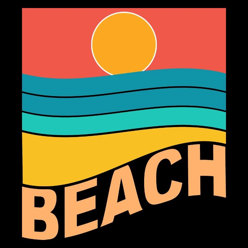 Beach sunset sea