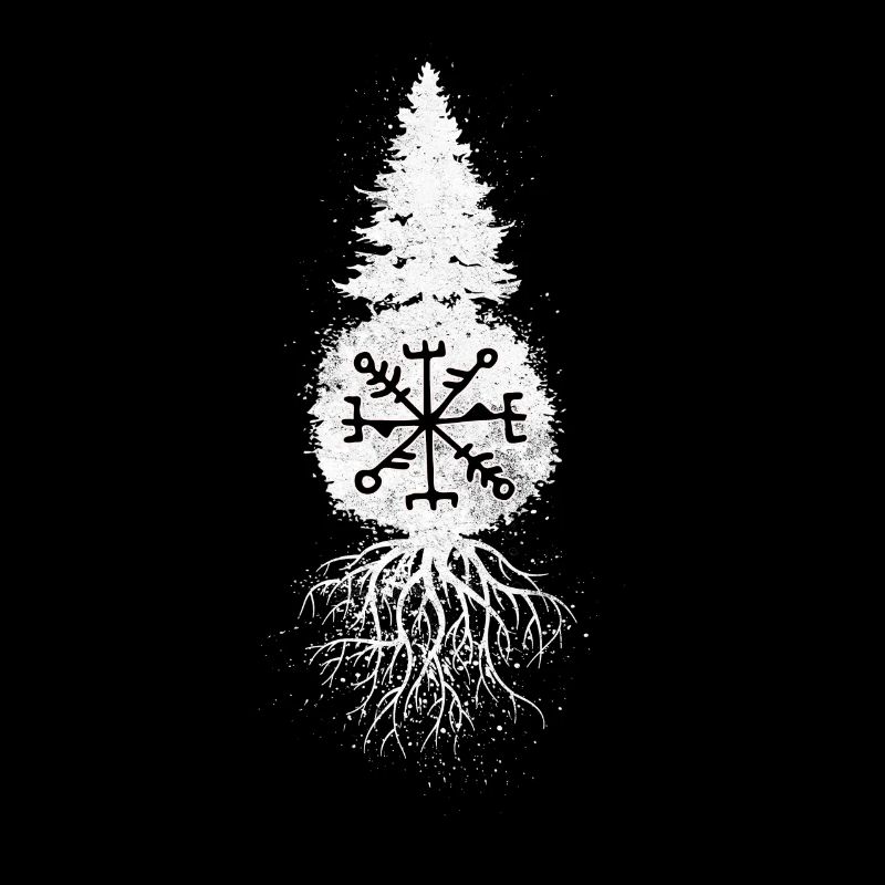 Wikinger Kompass, Vegvisir, Runen Geschenkidee