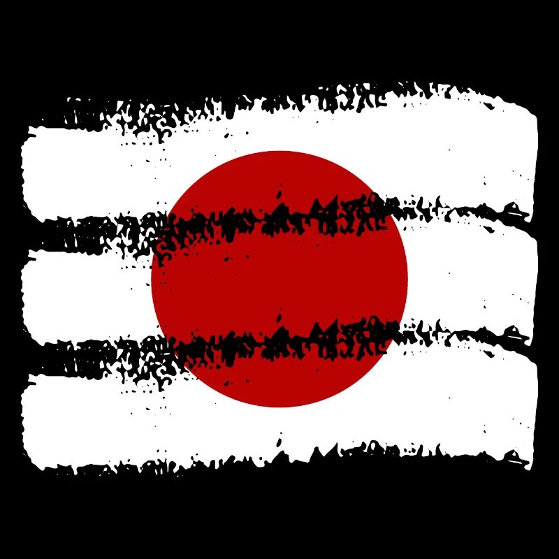 Drapeau du Japon Look Usé Nihon Drapeau Japonais
