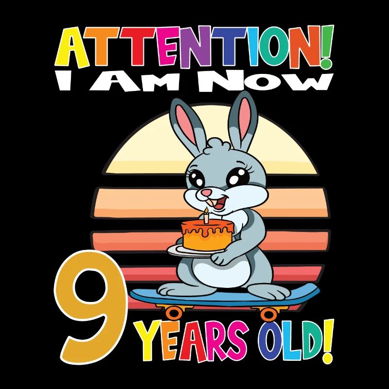 Rabbit Birthday I Am Now 9 Years Old