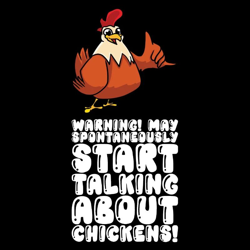 Peut spontanément commencer à parler de poulets