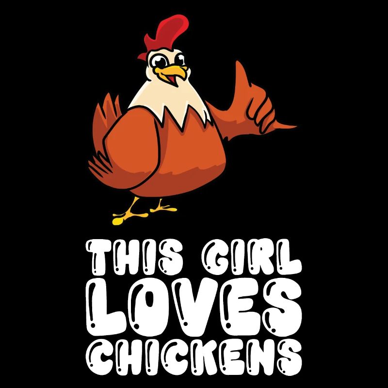 Cette fille aime les poulets