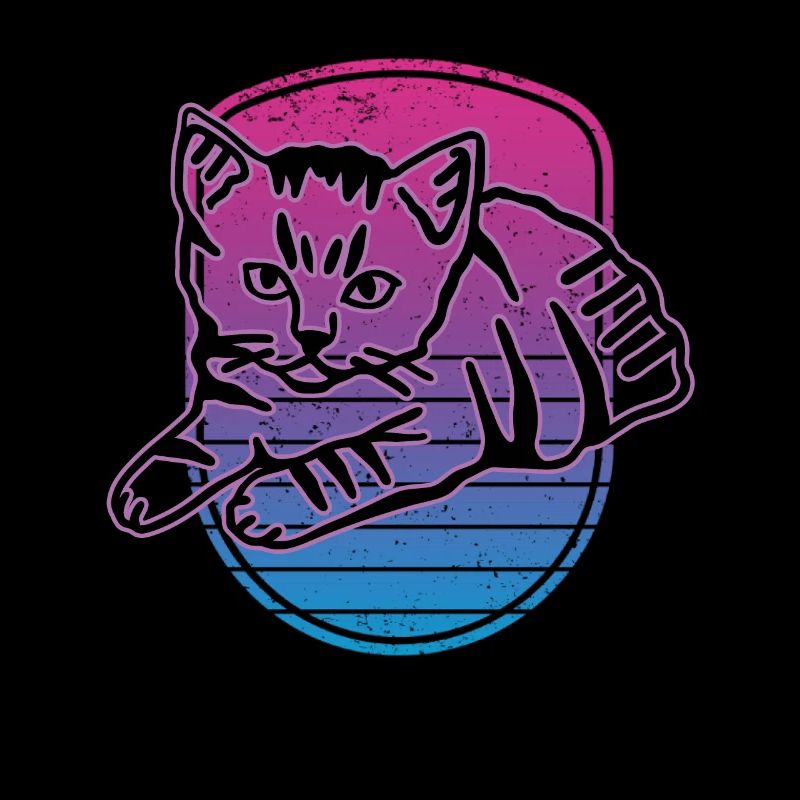 Chat graphique Retro Cat pour les propriétaires de chats
