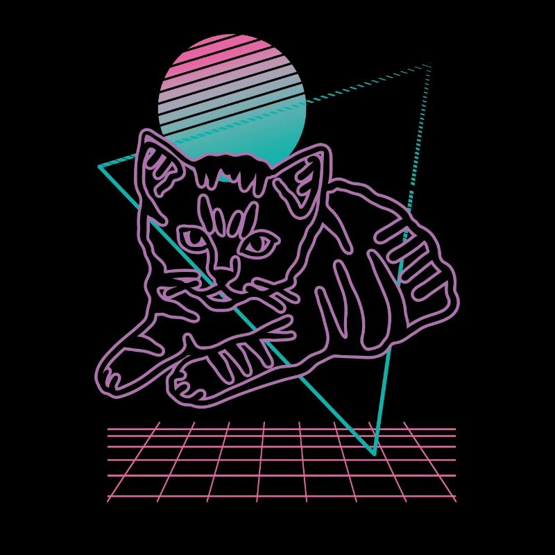Chat graphique Retro Cat pour les propriétaires de chats