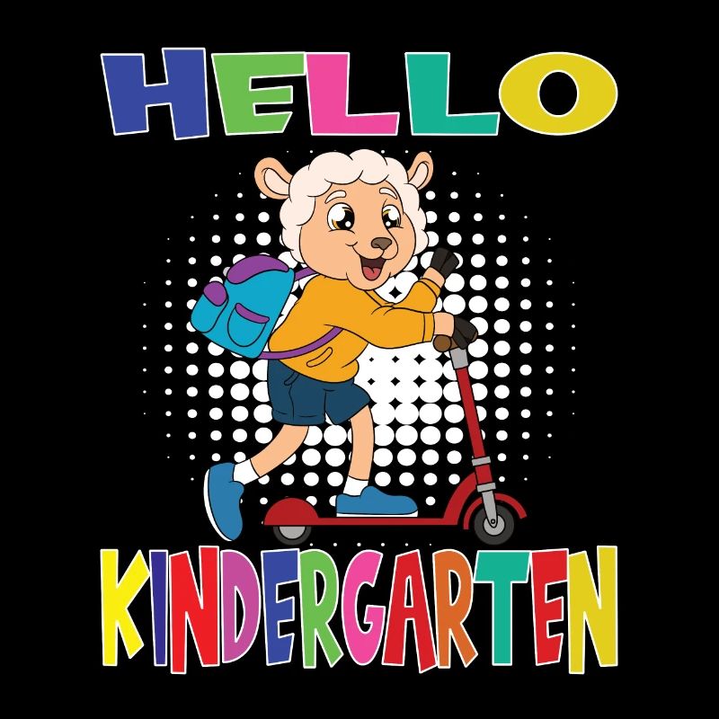 Hello Kindergarten Sheep With Scooter