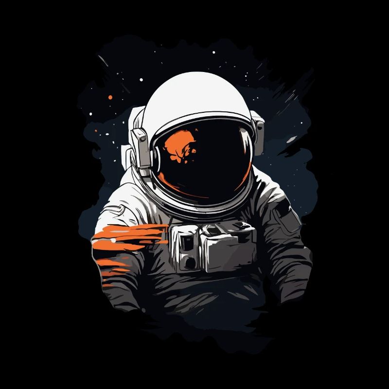 Astronaute dans l’espace avec casque