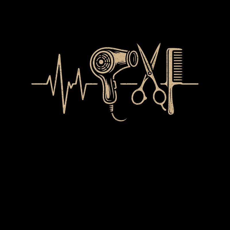 Conception de battement de cœur de coiffeur