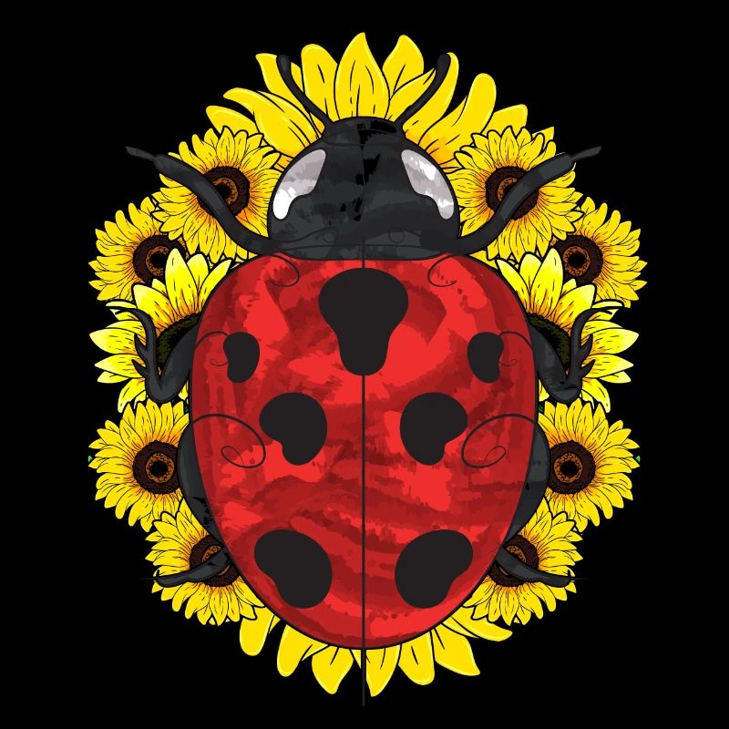 Sonnenblume Geschenkidee Insekt Tier Marienkäfer