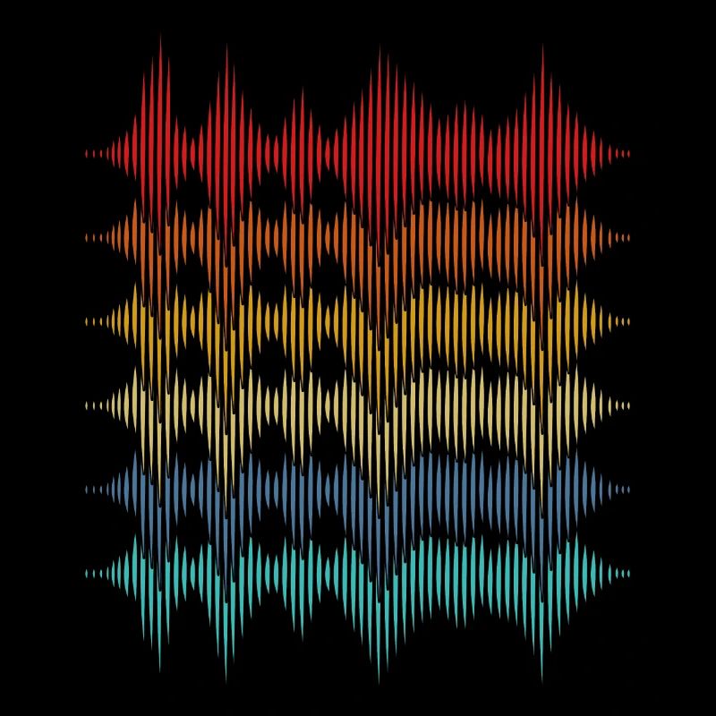 Retro Equalizer DJ Geschenk Musik Soundwave