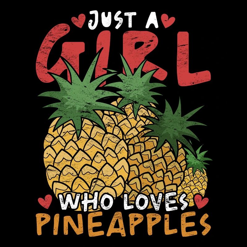 Sommer Geschenk Frucht Obst Mädchen Ananas