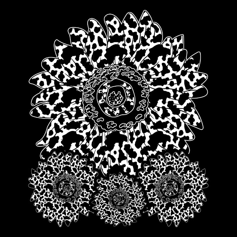 Sunflower Cow Pattern Gift Cow Stains Cow