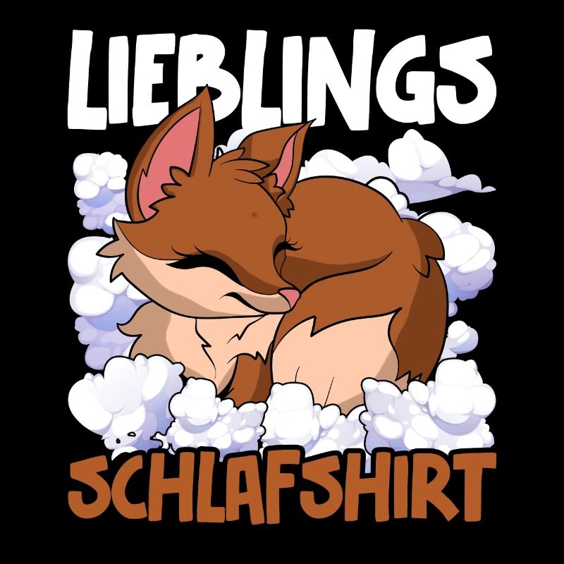 Lieblings Schlafshirt Tier Pyjama Geschenk Fuchs