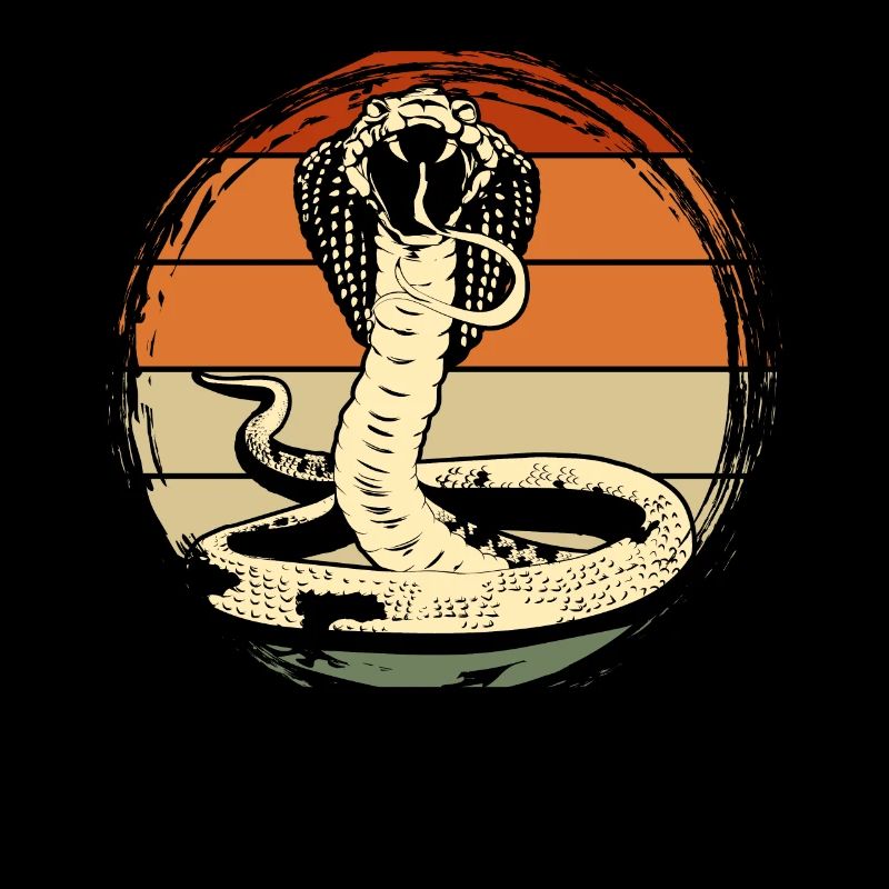 Retro Snake Predator Reptile Cadeau Cobra