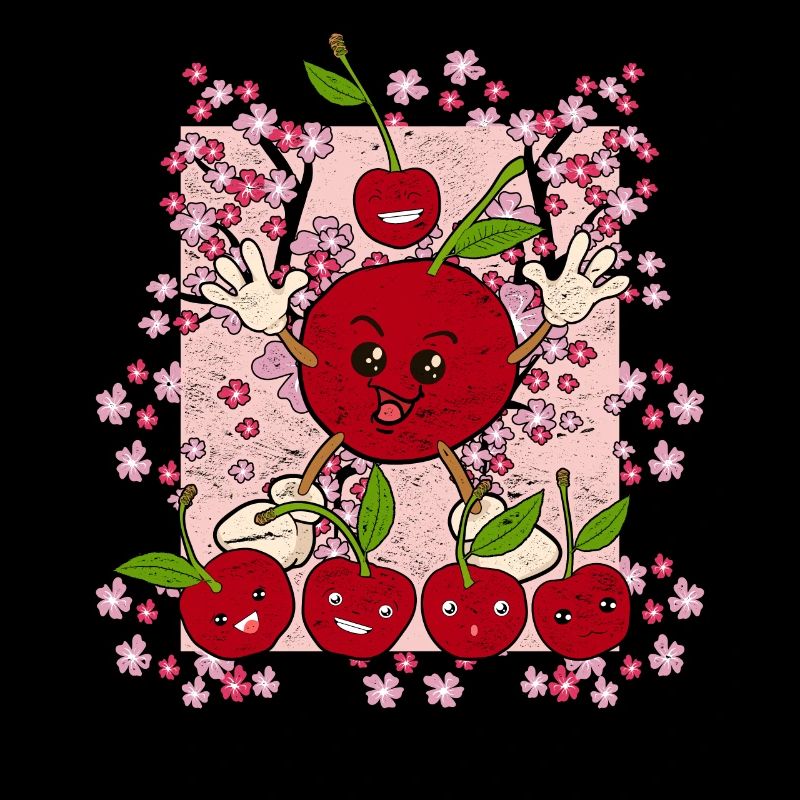 Fleurs de cerisier Fruit d’été Cadeau Cerise drôle