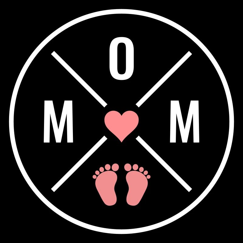 MOM Herz Baby Babyfüße Mutter Liebe Muttertag Mama