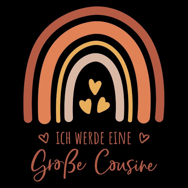 Ich werde eine große Cousine / Boho Regenbogen