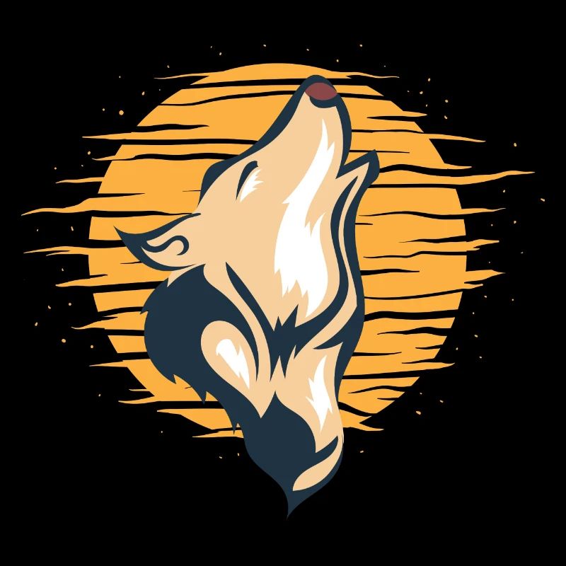 Heulender Wolf Mondlicht Wolf