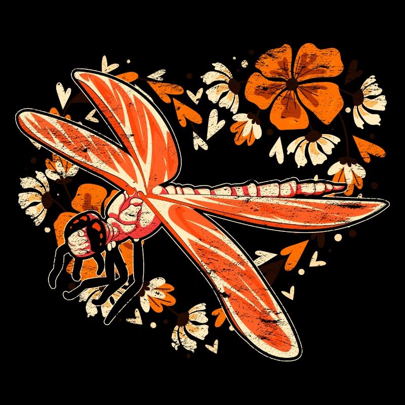 Fleurs Insecte Animal Lover Cadeau Libellule