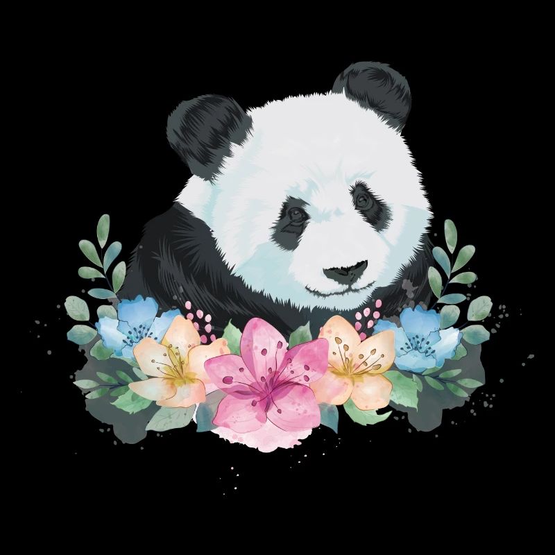 Panda ours cadeau fleur panda
