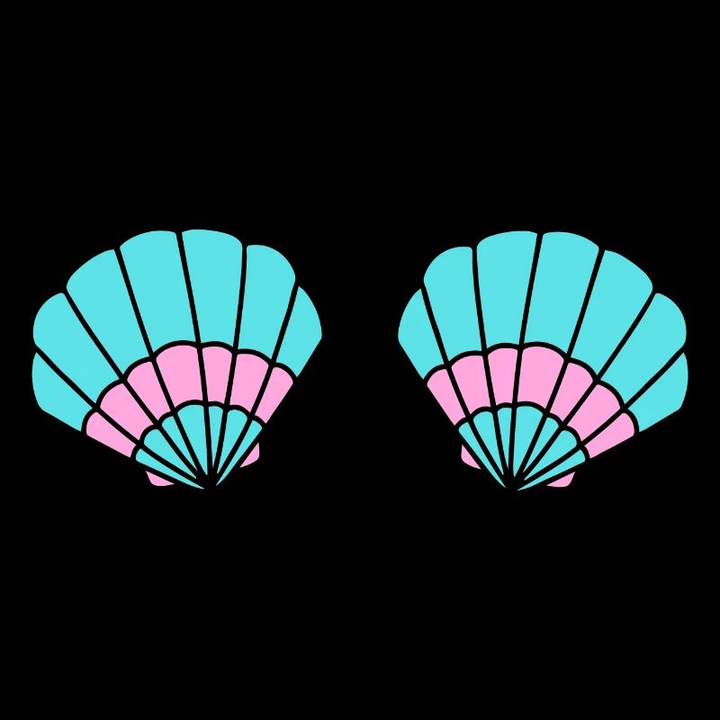Mermaid Shell Bra - Carnaval / Carnaval bleu