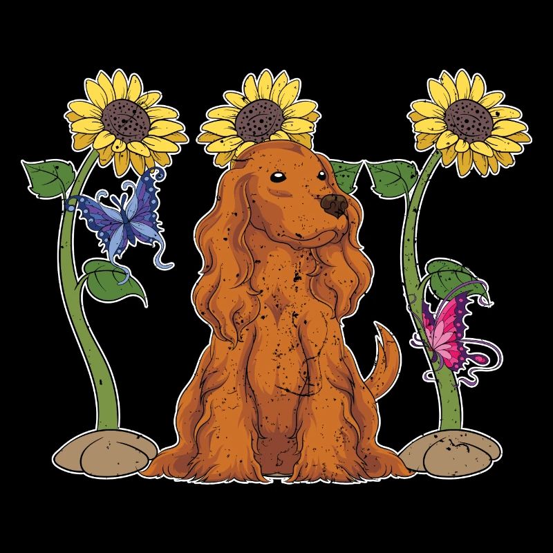 Pet Dog Gift Sunflower Cocker Spaniel