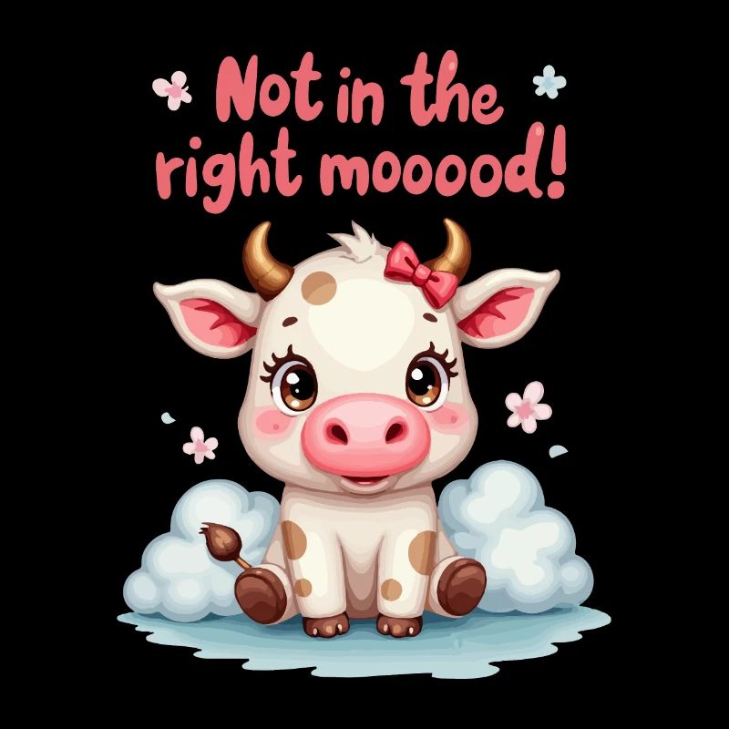 Vache douce et triste pas de bonne humeur