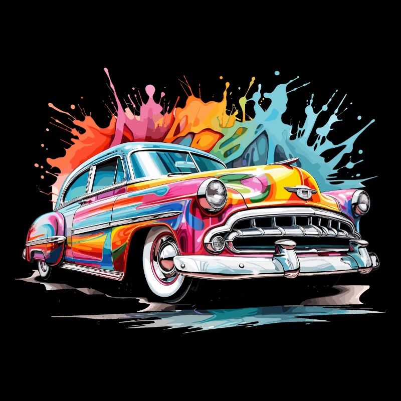 colorful classic car