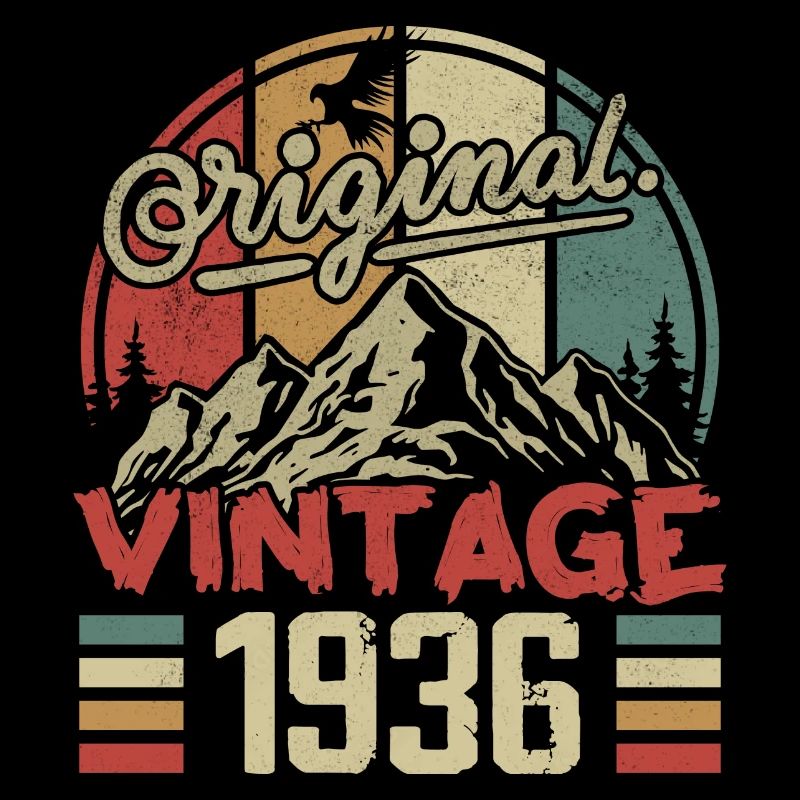 Vintage 1936 Retro Cadeau Anniversaire Né En 1936