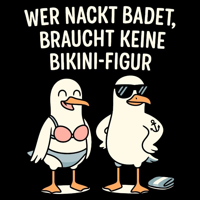 Nackt badet Bikini-Figur Spruch