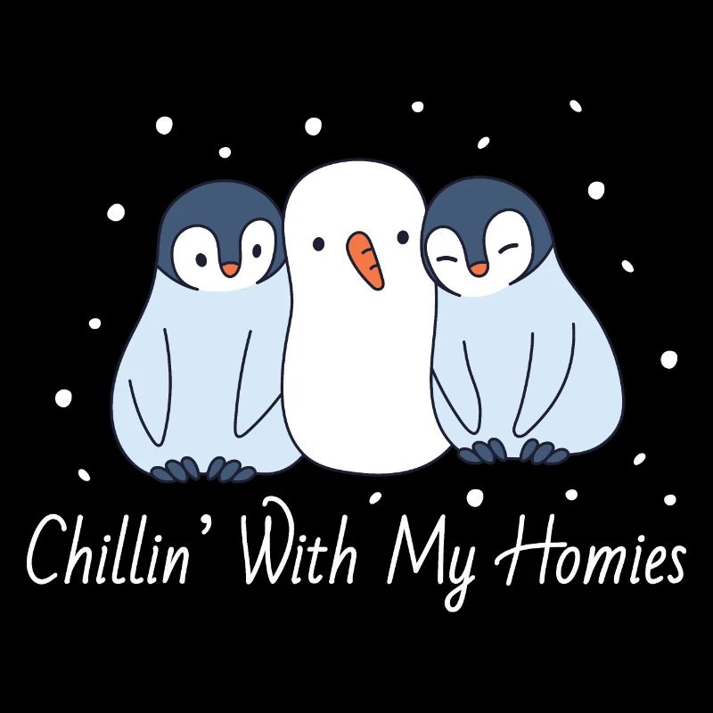 Pinguine und Schneemann