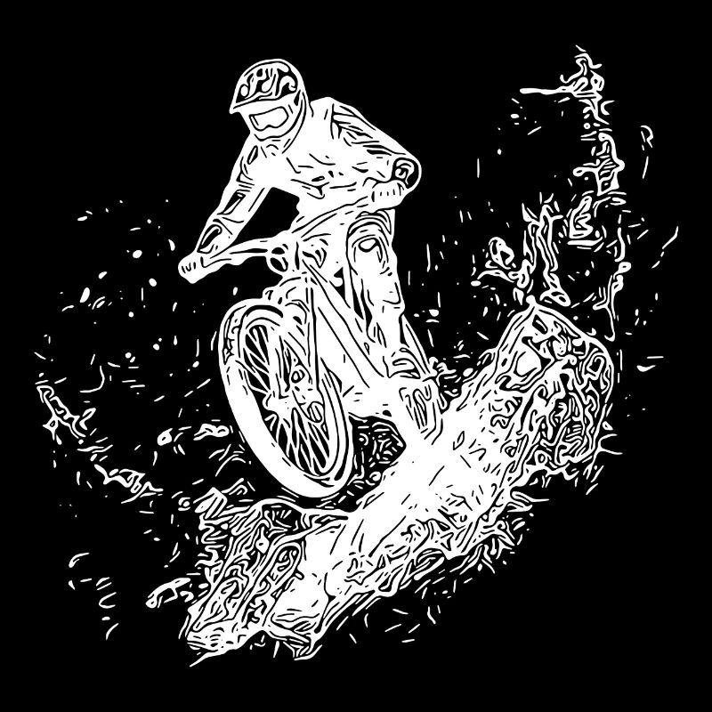 Regen Radfahrer Schlamm Wald Abfahrt