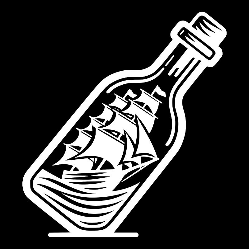 Schiff in Flasche Flaschenschiff Segelschiff