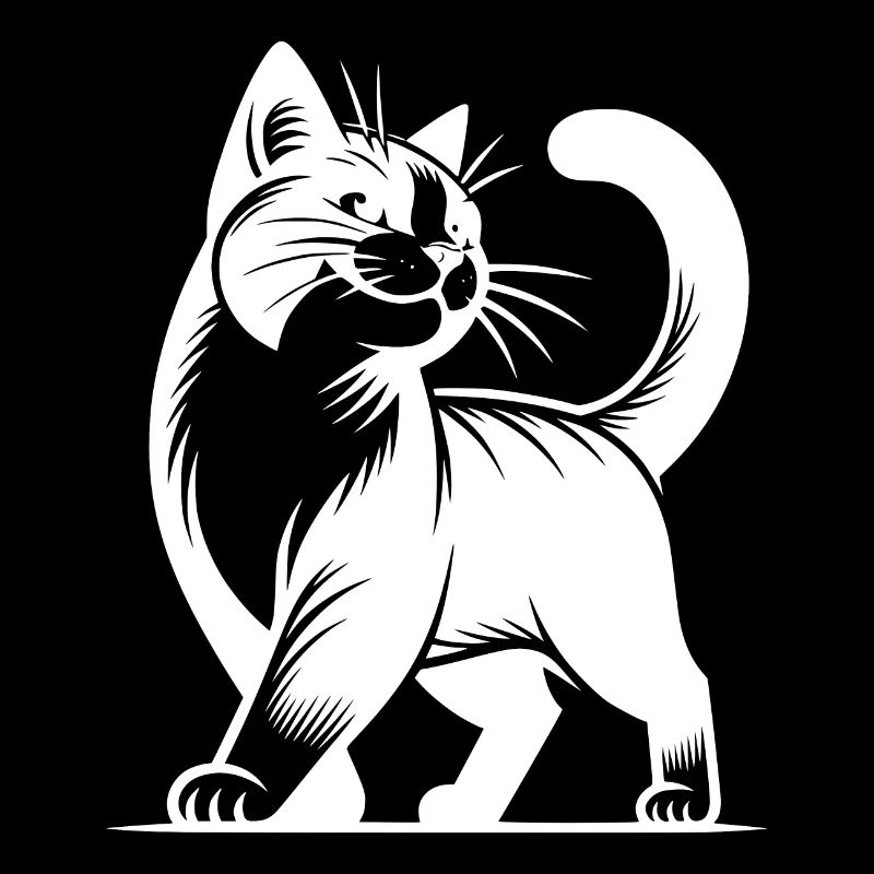 Elegante Stuben Katze mit süssem Blick